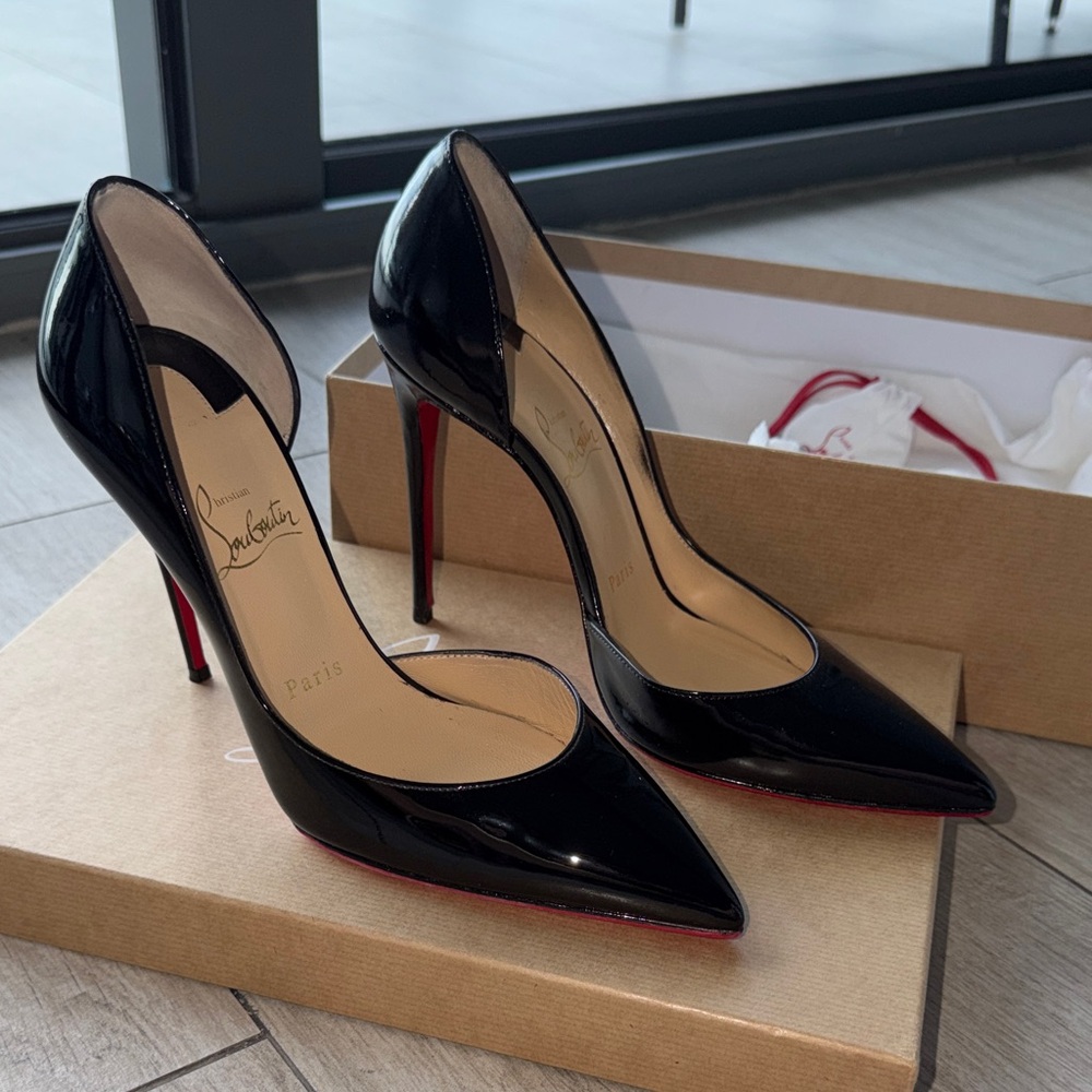 Christian Louboutin Black Patent Heels